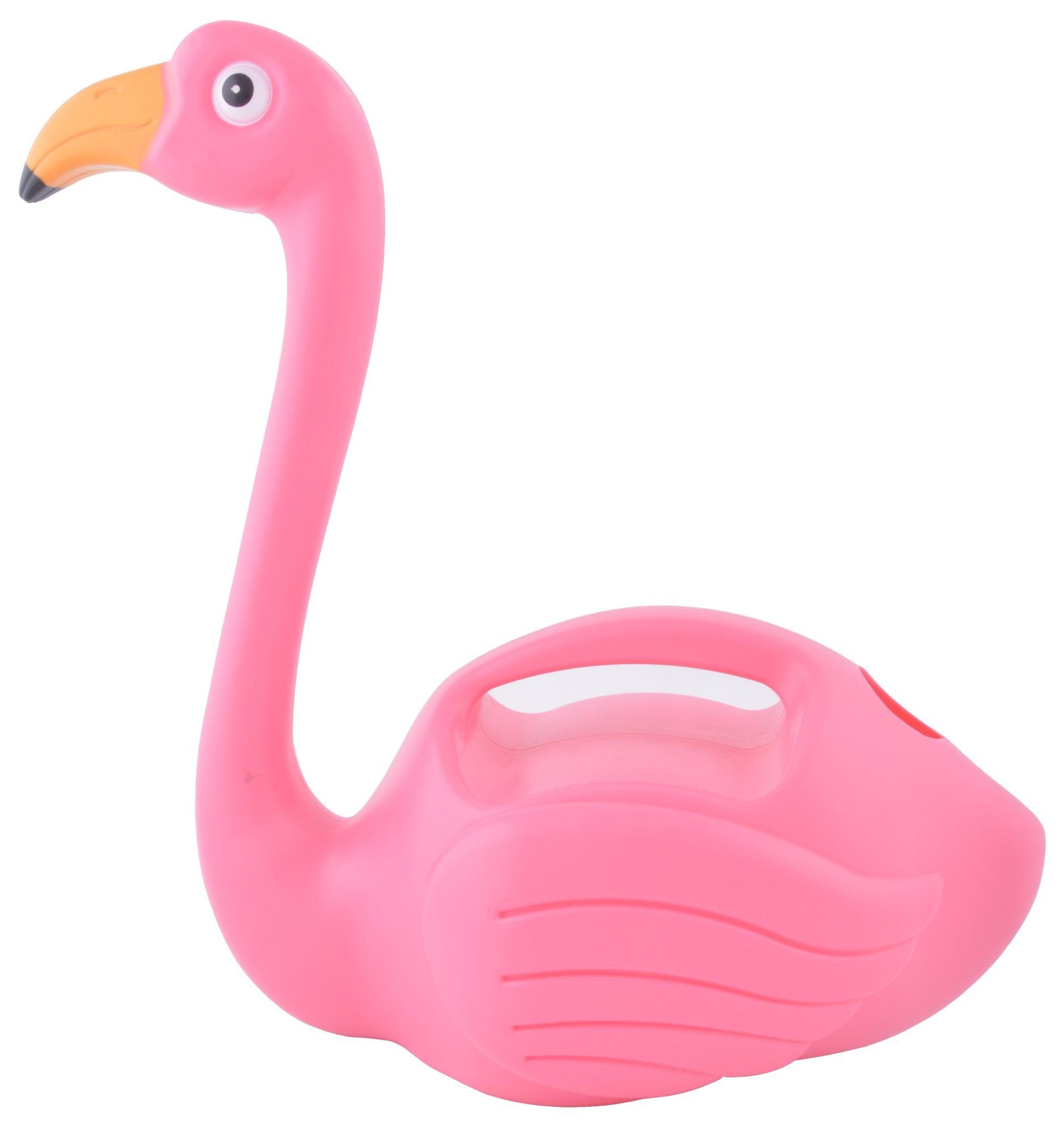 esschert design Gießkanne, im Flamingo Design, Maße: 28.6 x 14.4 x 30.1 cm