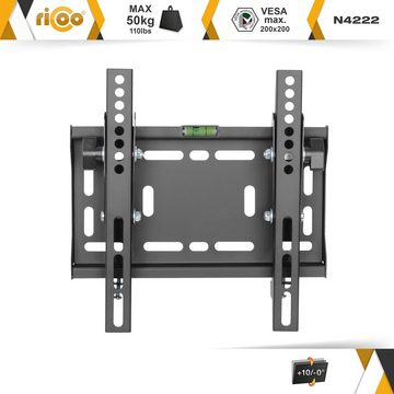 RICOO N4222 TV-Wandhalterung, (bis 42 Zoll, flach neigbar curved Fernseher Wand Halterung universal VESA 200 x 200)