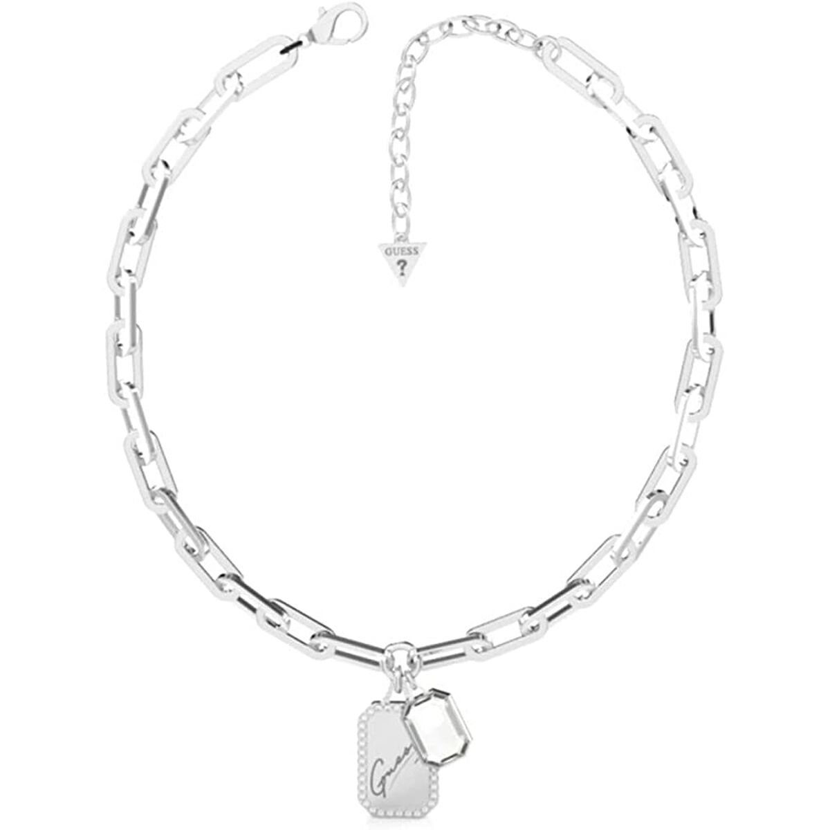 GUESS Damen-Kette Mit Herz & Unendlichkeit Symbol - Silberfarben Mit Kristallen