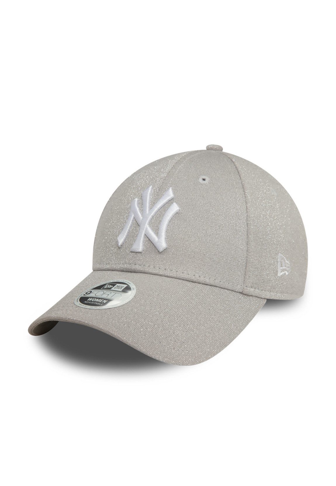 New Era Baseball Cap New Era Wmns Glitter 9Forty Adjustable Damen Cap NY YANKEES Silber