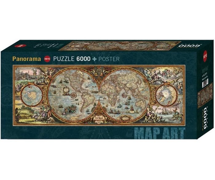 HEYE Puzzle Rajko Zigic Hemisphere Map 6000 Puzzleteile
