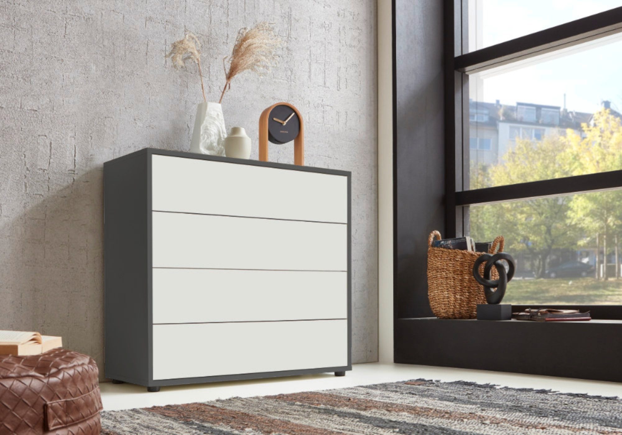 moebel-dich-auf Schubkastenkommode BEN 3 (4 Schubkästen, in verschiedenen Farben), Push-to-open-Funktion