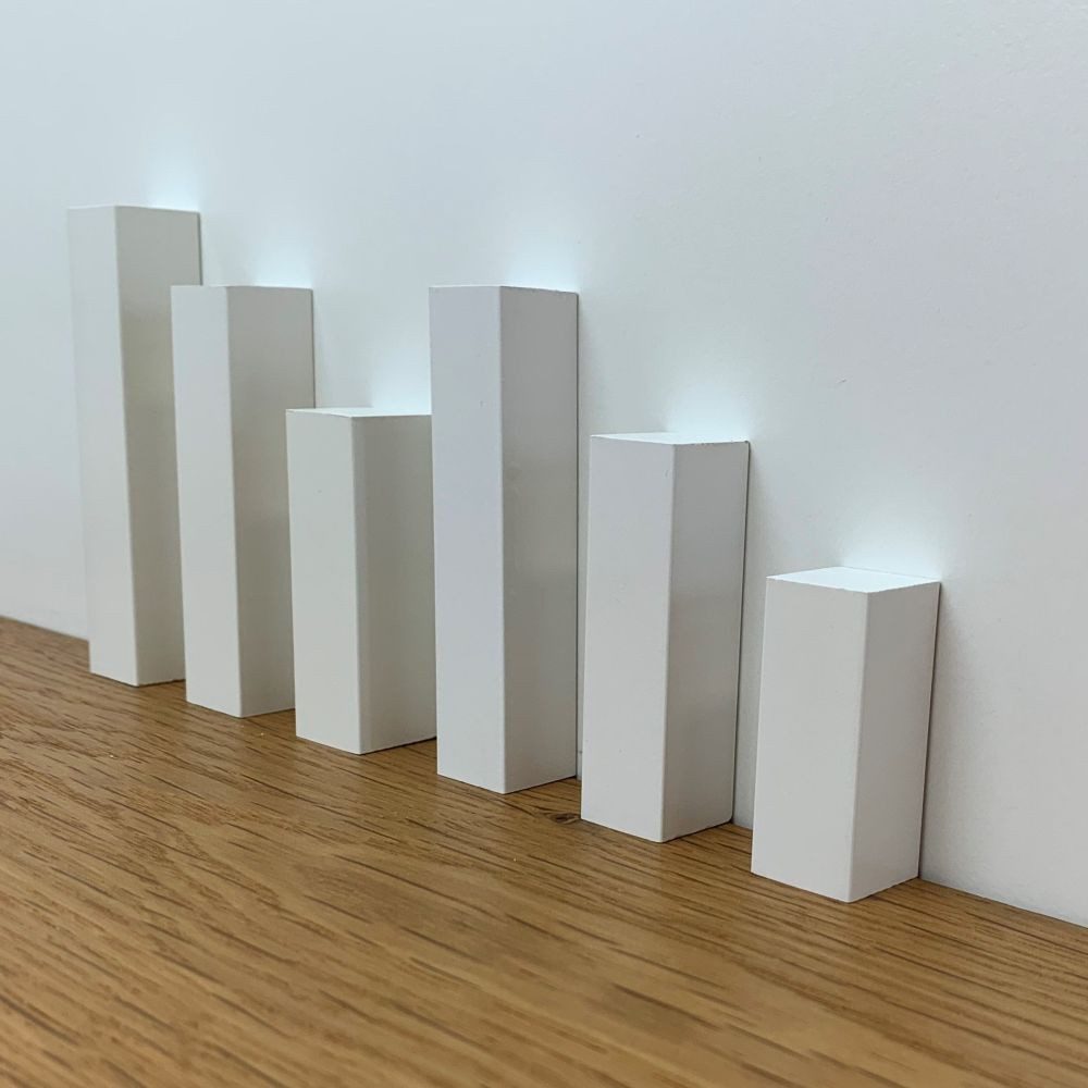 Trevendo Sockelleisten-Endstücke Eckstäbe, 15er Pack, L: 4.3 cm