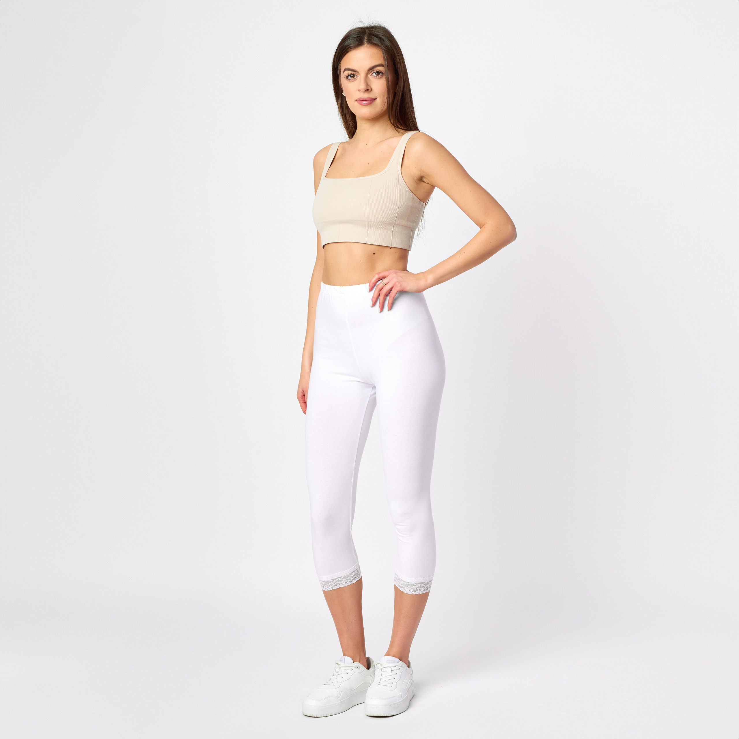 Merry Style Leggings Damen 3/4 Capri Hose MS10-224 (1-tlg) aus Baumwolle mi günstig online kaufen