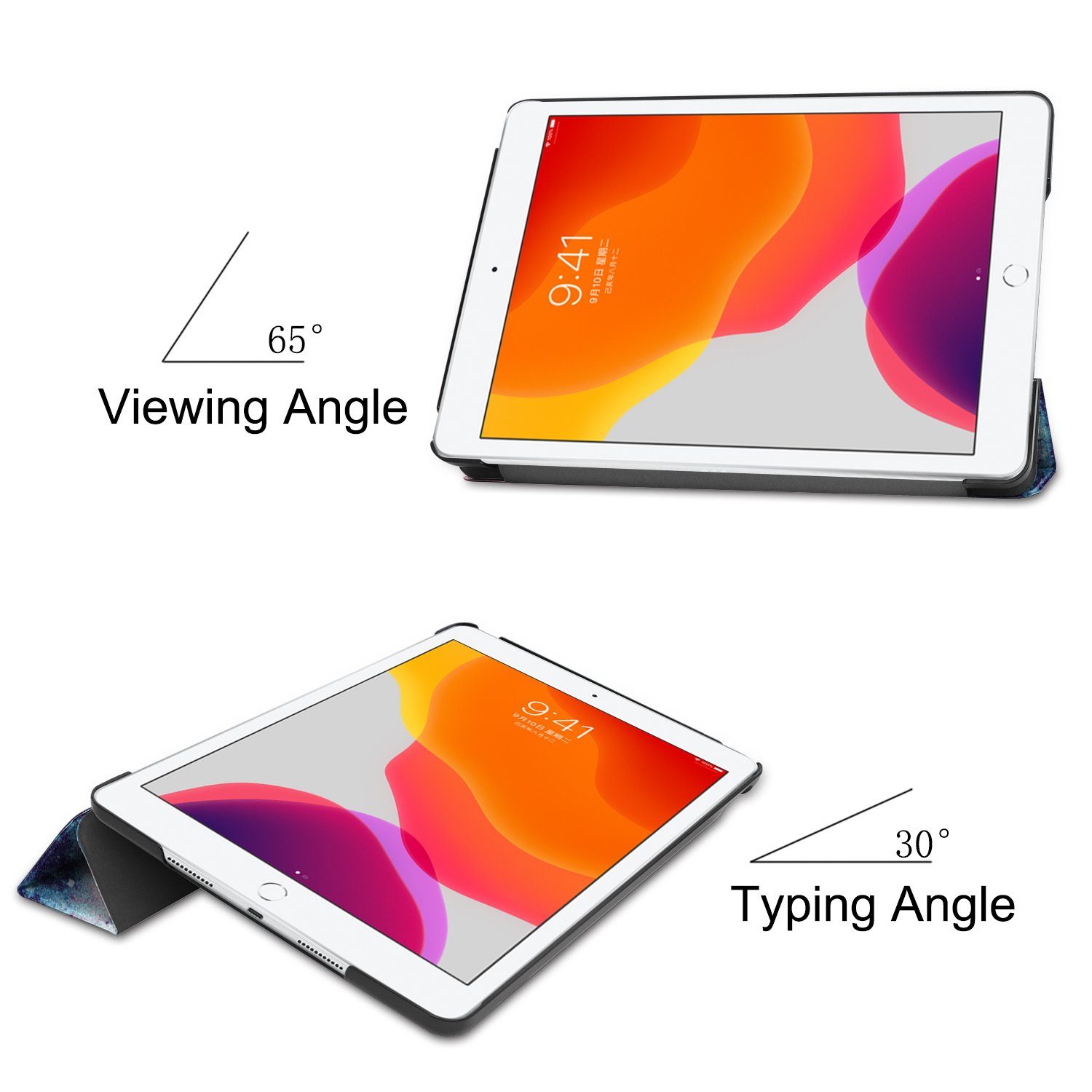 Lobwerk Tablet-Hülle Schutzhülle für Apple iPad 10.2 Zoll 2019/2020/2021, Wake & Sleep Funktion, Sturzdämpfung, Aufstellfunktion