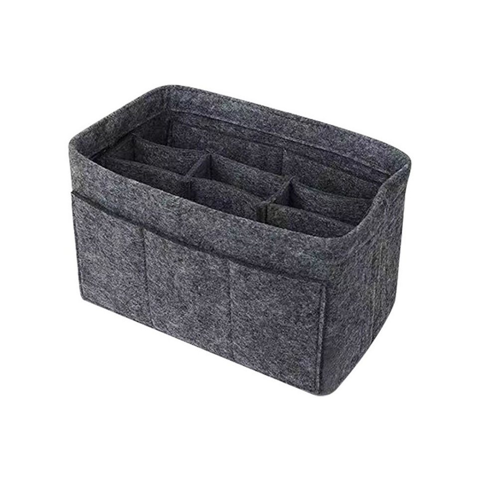 HIBNOPN Regal-Schreibtisch Beifahrersitz Organizer Kofferraum Organizer,  Dunkelgrau 27*15* 17cm