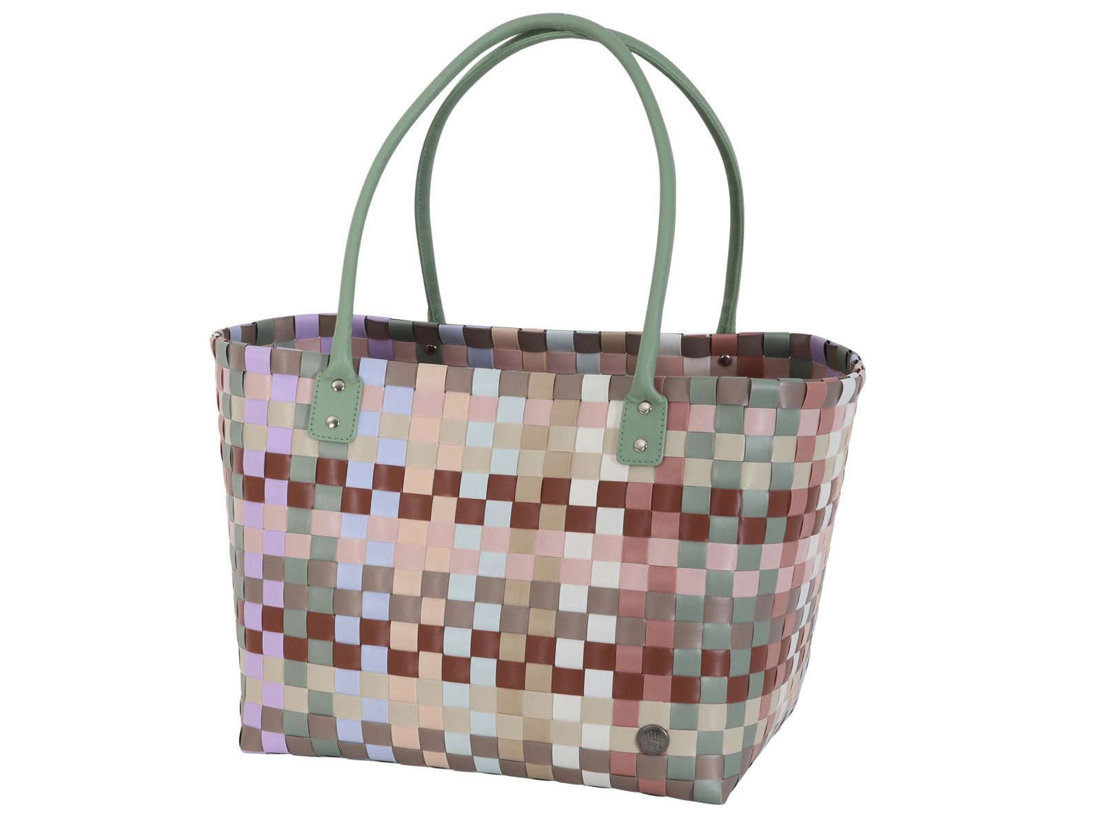 Handed By Шоппер для покупок Mingle Shopper S fat strap multi mix sage green