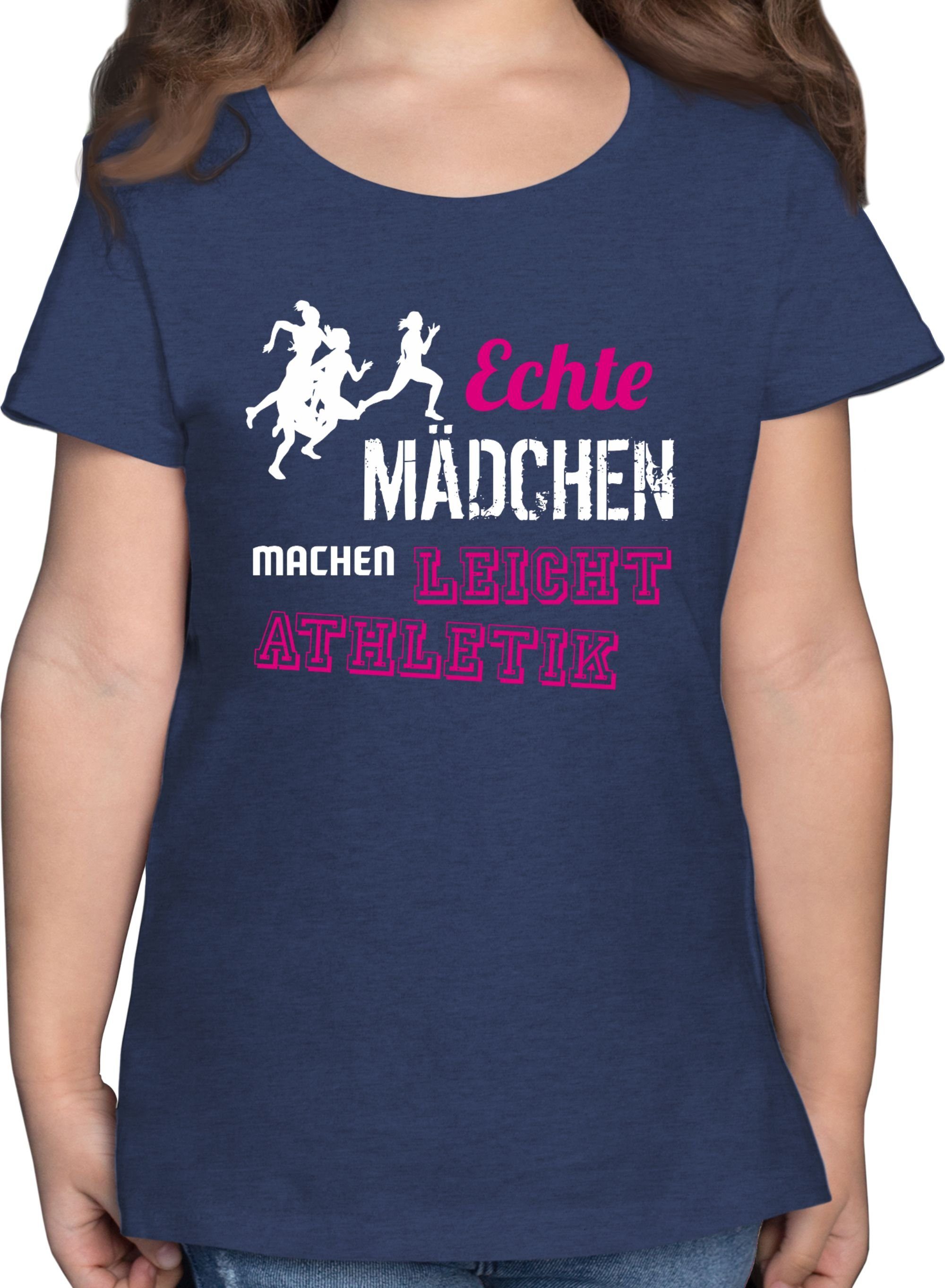 T-Shirt Echte Mädchen machen Leichtathletik