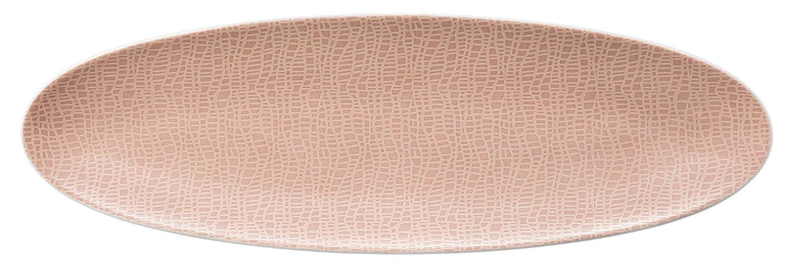 Seltmann Weiden Servierplatte Seltmann Weiden L Fashion posh rose Servierplatte schmal 44x14 cm, Porzellan, (Packung)