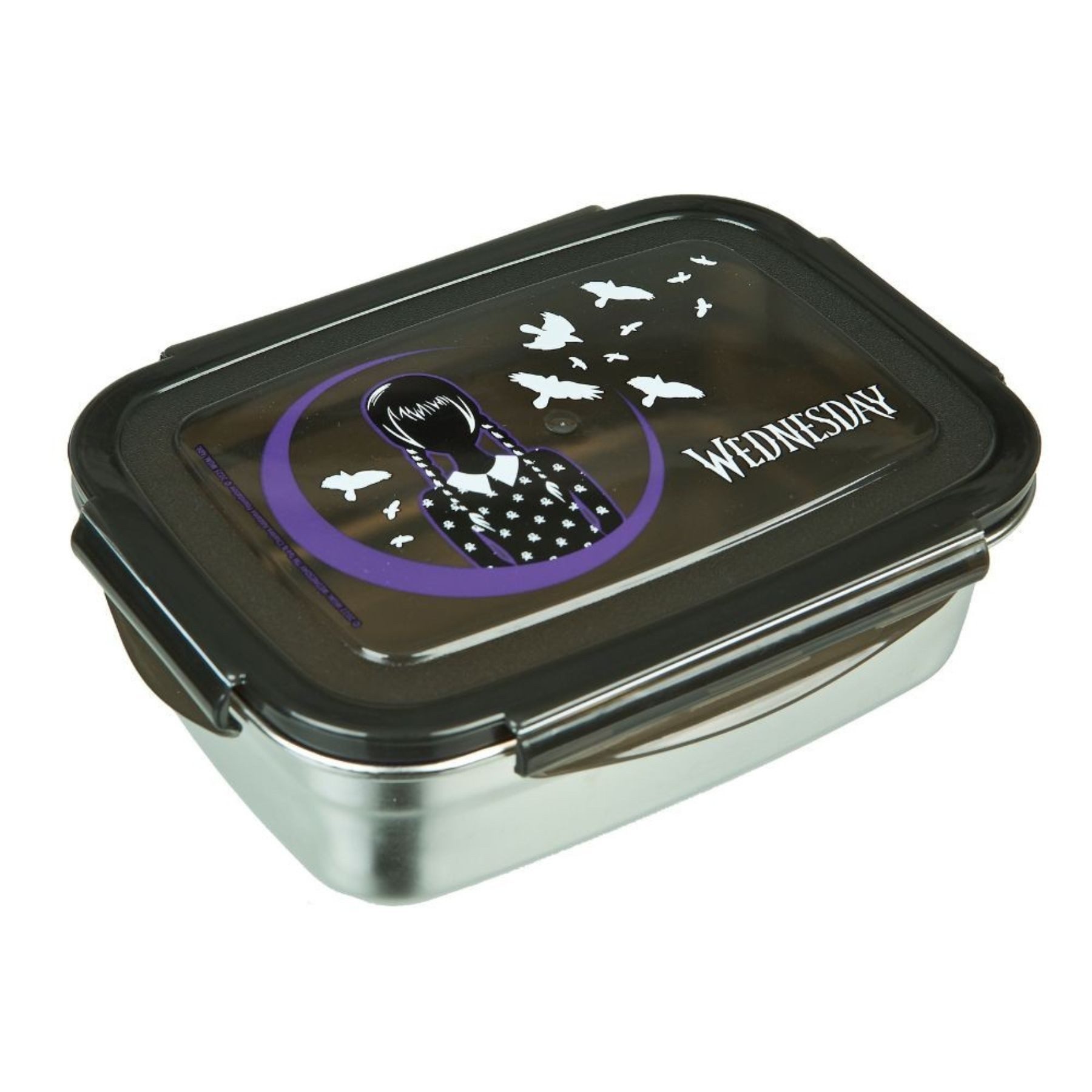 Wednesday Lunchbox Edelstahl Lunchbox 550 ml für Schule Ausflüge und Alltag, Edelstahl