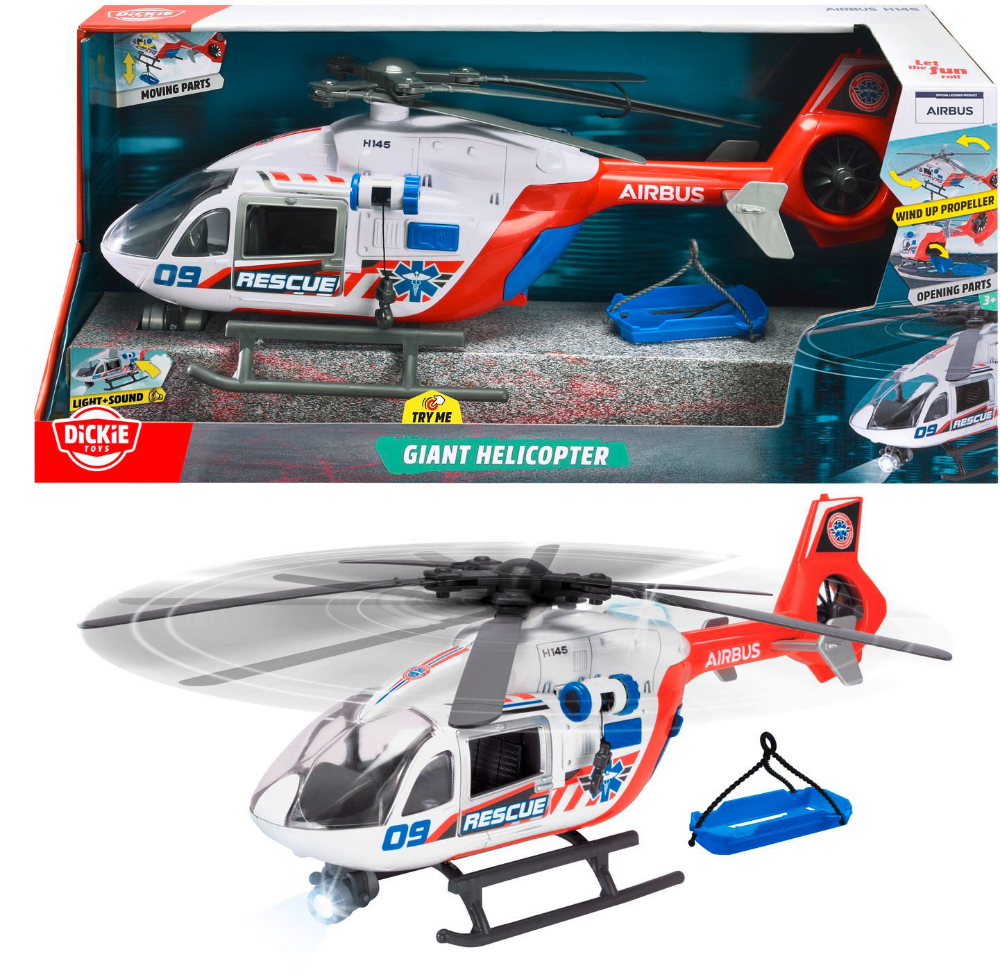 Dickie Toys Spielzeug-Auto Spielfahrzeug Helikopter Police Giant Helicopter günstig online kaufen