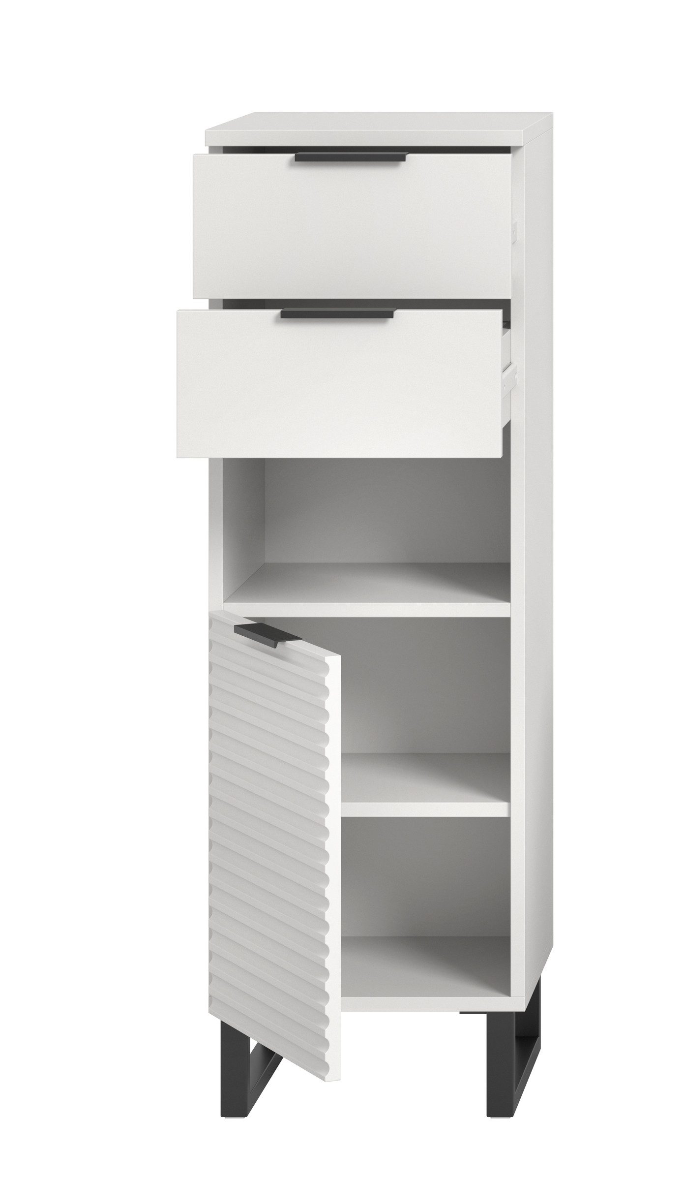 xonox.home Hochschrank in Weiß - 35x110x34cm (BxHxT)