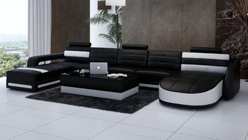 JVmoebel Ecksofa, Ledersofa Sofa Couch Wohnlandschaft Ecksofa Design Modern Sofa