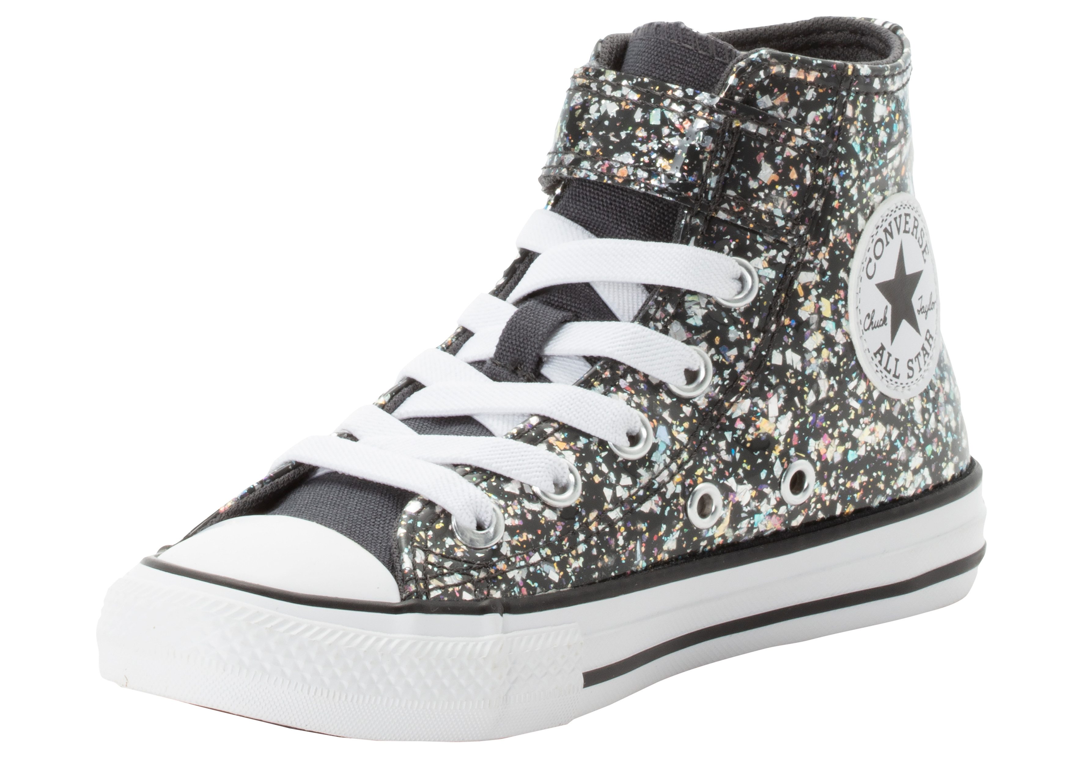 converse chucks glitzer silber