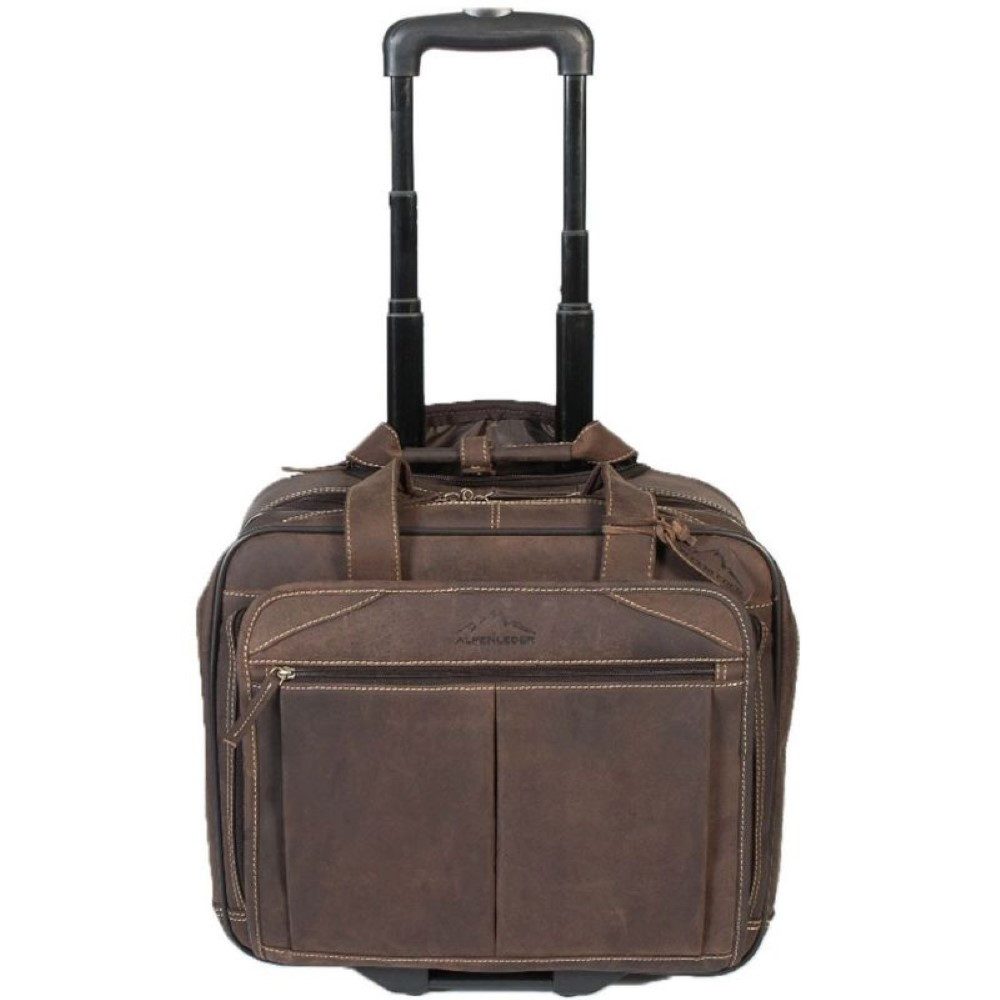 ALPENLEDER Business-Trolley Denver, aus gewachstem Büffelleder