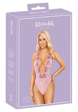 Kissable Stringbody Spitzen-Body mit Verzierung - rosa