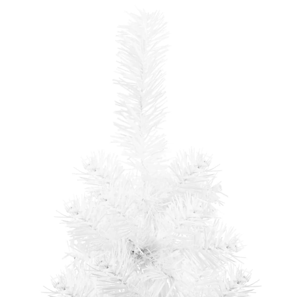 Schlank Halb-Weihnachtsbaum Künstlicher furnicato cm Künstlicher Weiß mit 120 Ständer Weihnachtsbaum