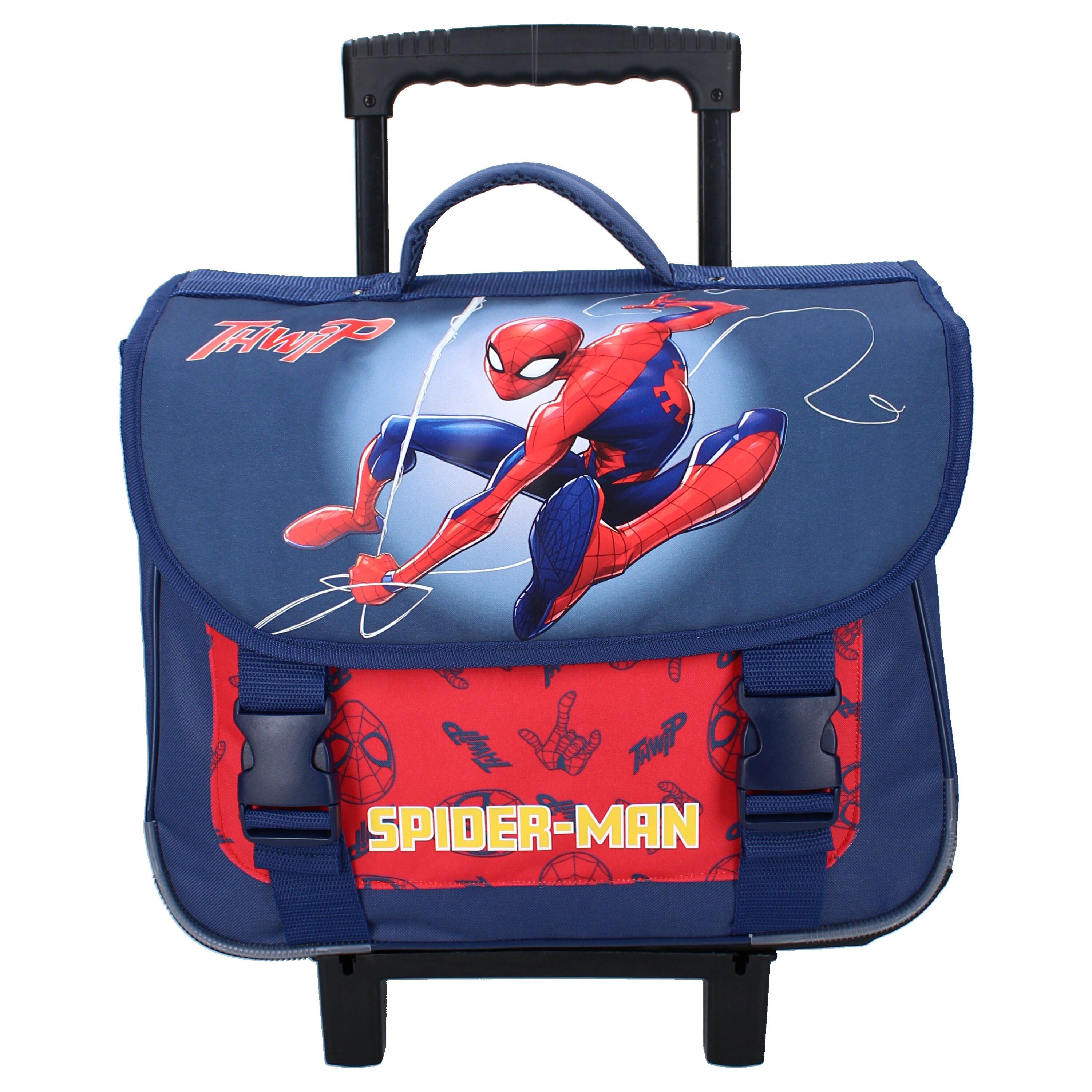 Spiderman Kinderrucksack Still Unstoppable Schultrolley mit Frontfach und Schultergurten