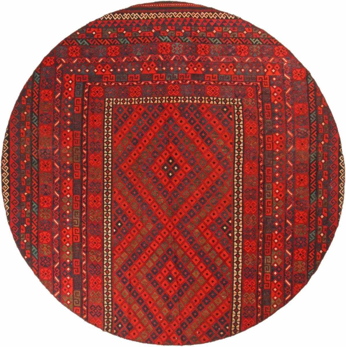 Orientteppich Kelim Afghan Antik 260x260 Handgewebter Orientteppich Rund, Nain Trading, rund, Höhe: 3 mm