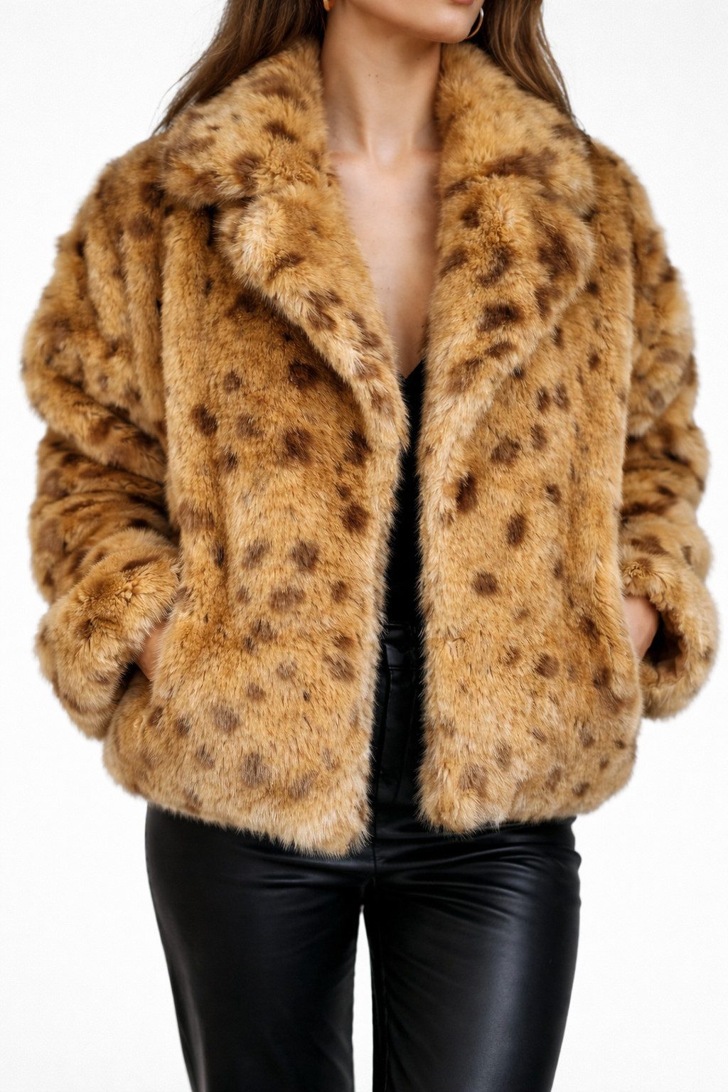 ITALY VIBES Fellimitatjacke JUANITA - Felljacke - kuschlig weiche Teddyjacke Damen - ONE SIZE passt hier Gr. S-L