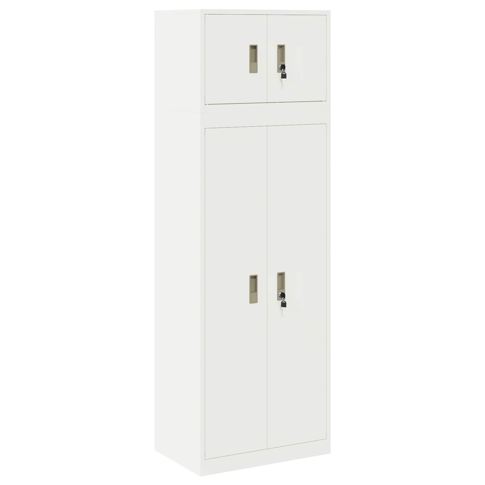 vidaXL Aktenschrank Aufbewahrungsschrank 2 stk. 60 x 40 x 180 cm Stahl Abschließbar (2-St)