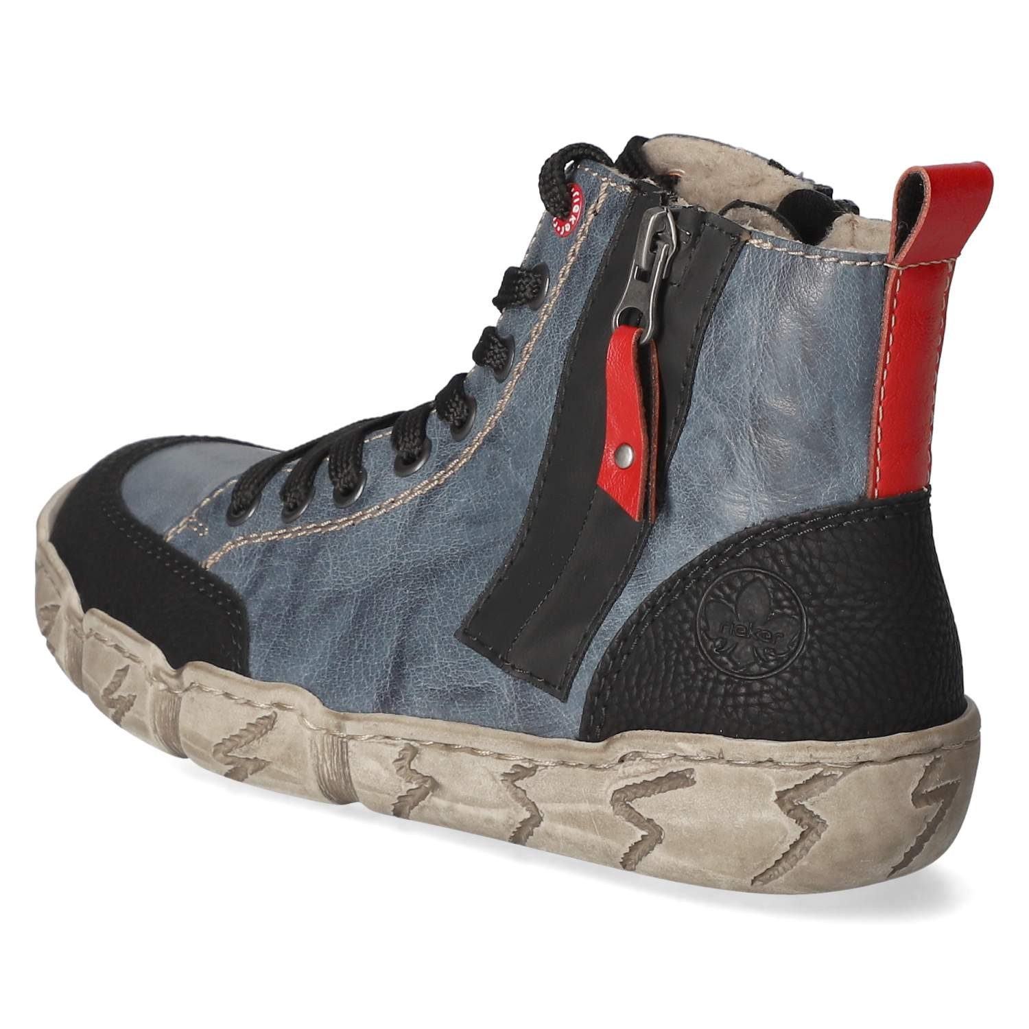 Rieker Rieker Boots L0370-14 Damen Leder und Synthetik blue Winterstiefel – Bild 3 von 5
