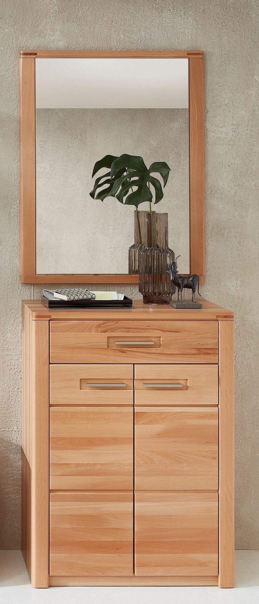 Innostyle Garderoben-Set (2-teilig) in Kernbuche, teilmassiv - 74x193x40cm (B/H/T), (2-teilig)