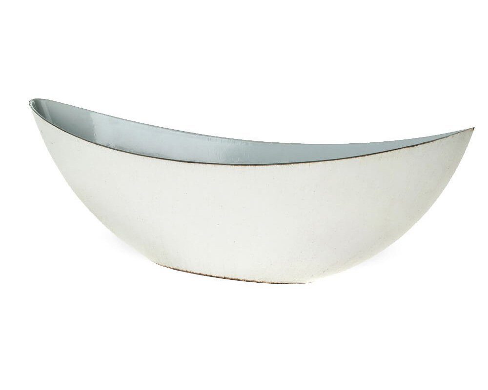matches21 HOME & HOBBY Blumentopf Große Pflanzschale oval 34 cm für draussen Dekoschale creme-weiss (1 St), Blumen-Schale als wetterfeste Friedhof-Schale Grab-S – Bild 3 von 5