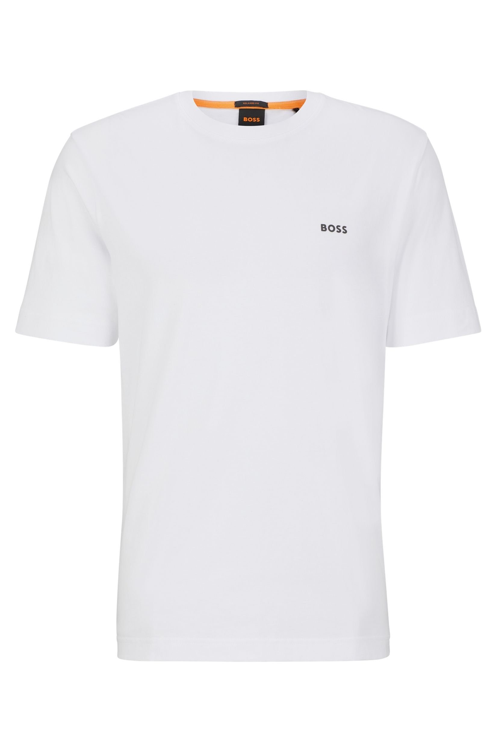 T-Shirt ORANGE Boss BOSS "TeeBossRacing" Orange white T-Shirt