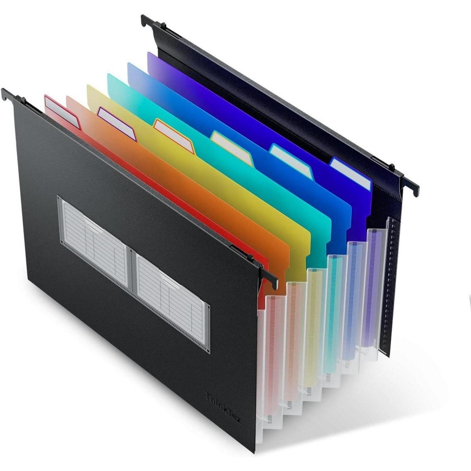 LuxusKollektion Hängeordner A4 Plastik Hängeregister Mappen, 7 Erweiterbare