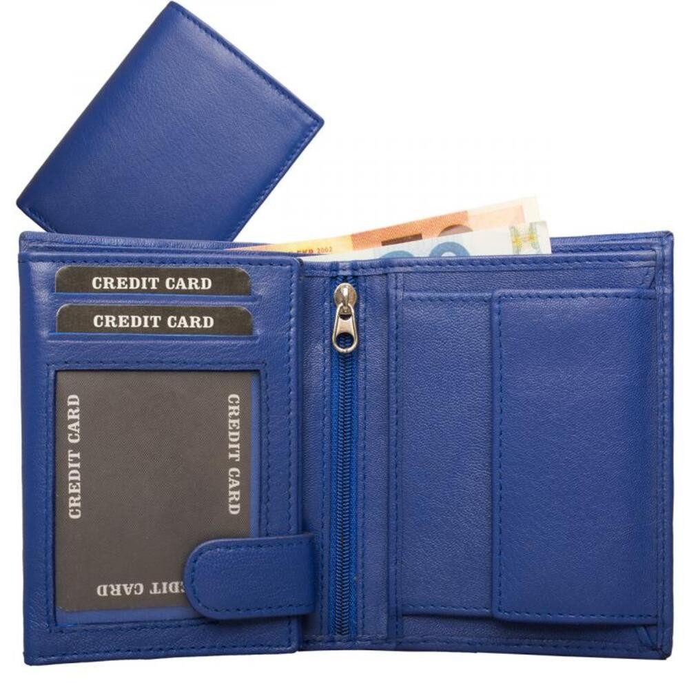 Geldbörse Geldbörse Nappa-Leder Kombibörse royalblau (1-tlg) günstig online kaufen