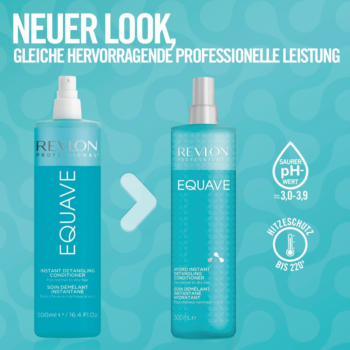 REVLON PROFESSIONAL Haarspülung Leave-in Pflege Equave Hydro Instant Detangling Conditioner, Normales bis Trockenes Haar 500 ml