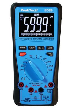 PeakTech Multimeter PeakTech P 2035: True RMS 1000 V Digitalmultimeter 6.000 Counts, USB, (1 St)