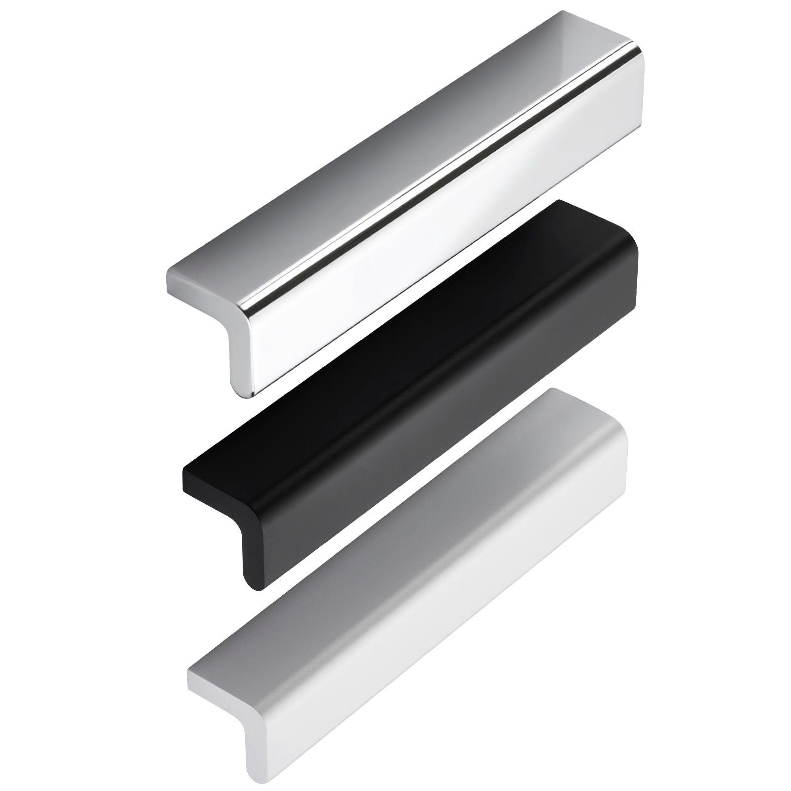 SO-TECH® Möbelgriff Griffleiste MALMÖ, Aluminium, Lochabstand 32 - 320 mm