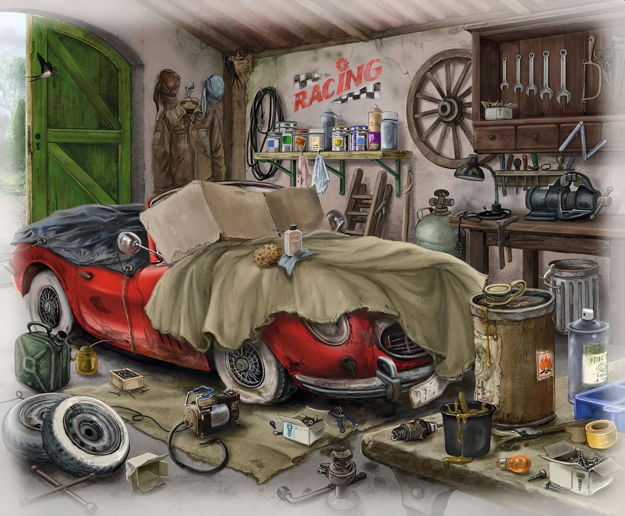 Ravensburger Puzzle Exit Escape Puzzle - Im Gutshaus Garage, 99 Teile, Puzzleteile