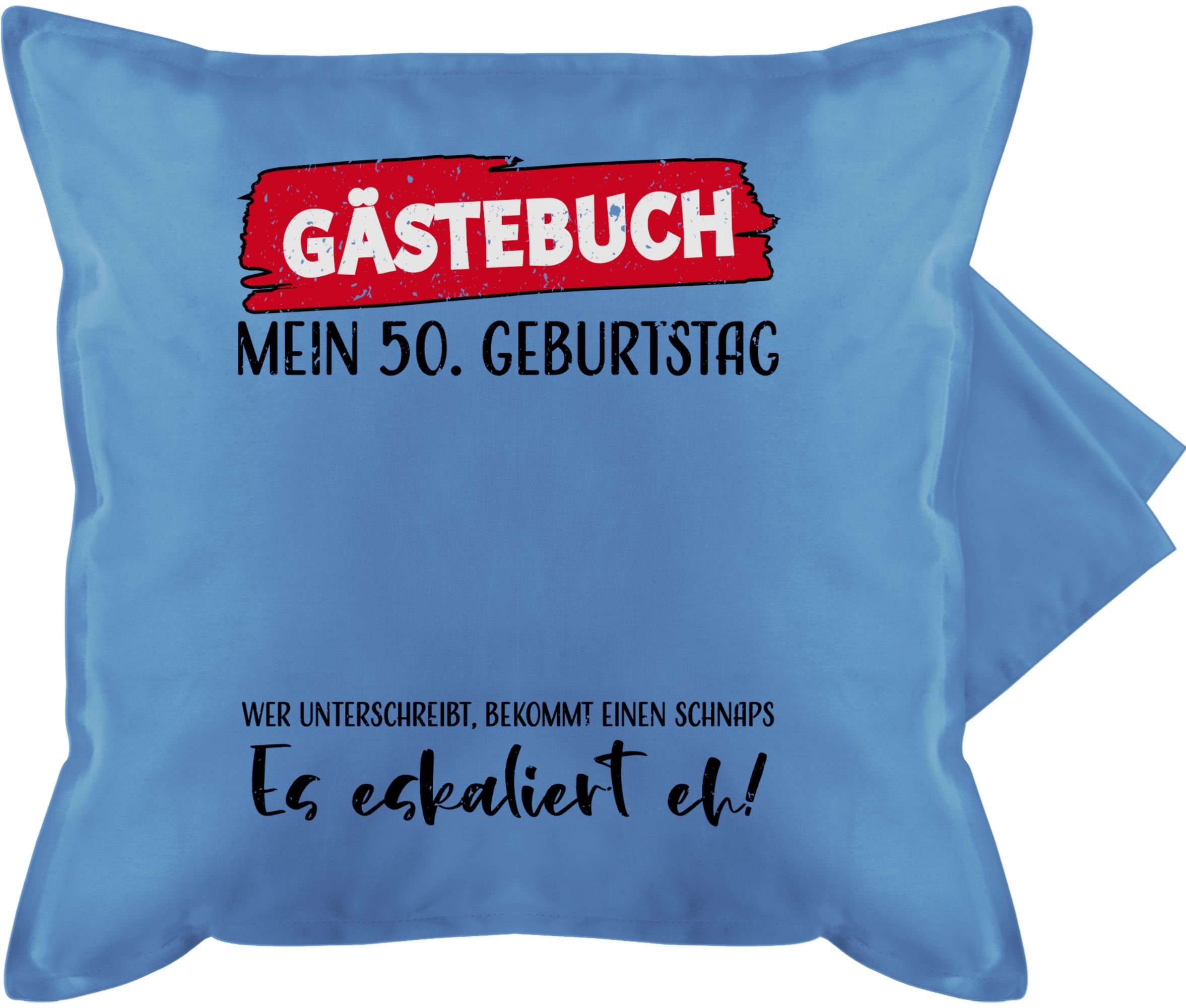 Kissenbezüge Gästebuch 50. Geburtstag, Shirtracer (1 Stück), 50