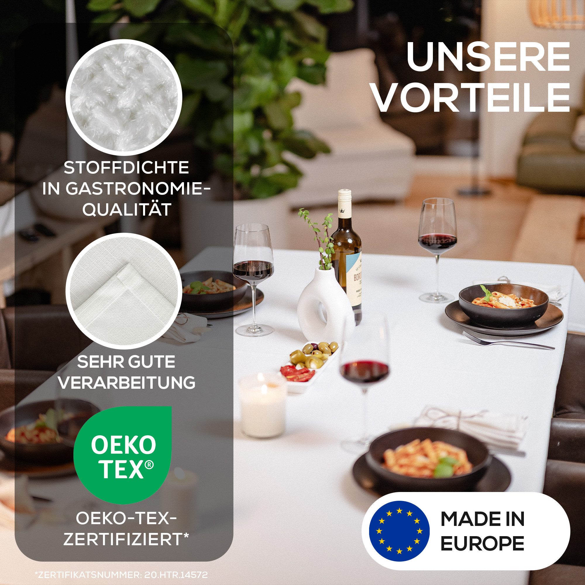 Beautex Tischdecke Elegante Tischdecke Edel Leinenoptik, Lina Tischdecke und Tischläufer (1-tlg)