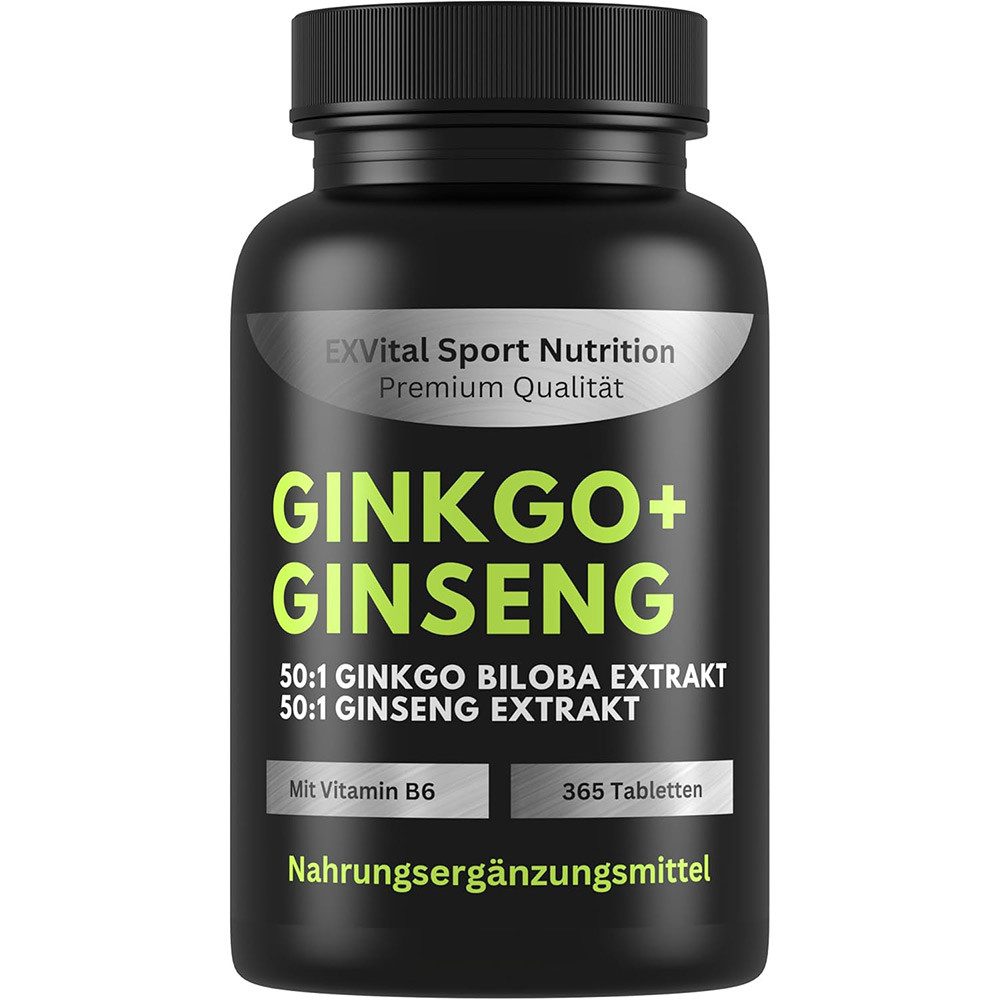 Ginkgo Biloba, Koreanischer Ginseng 365 Tabletten Tabletten, 365 St., 109 g