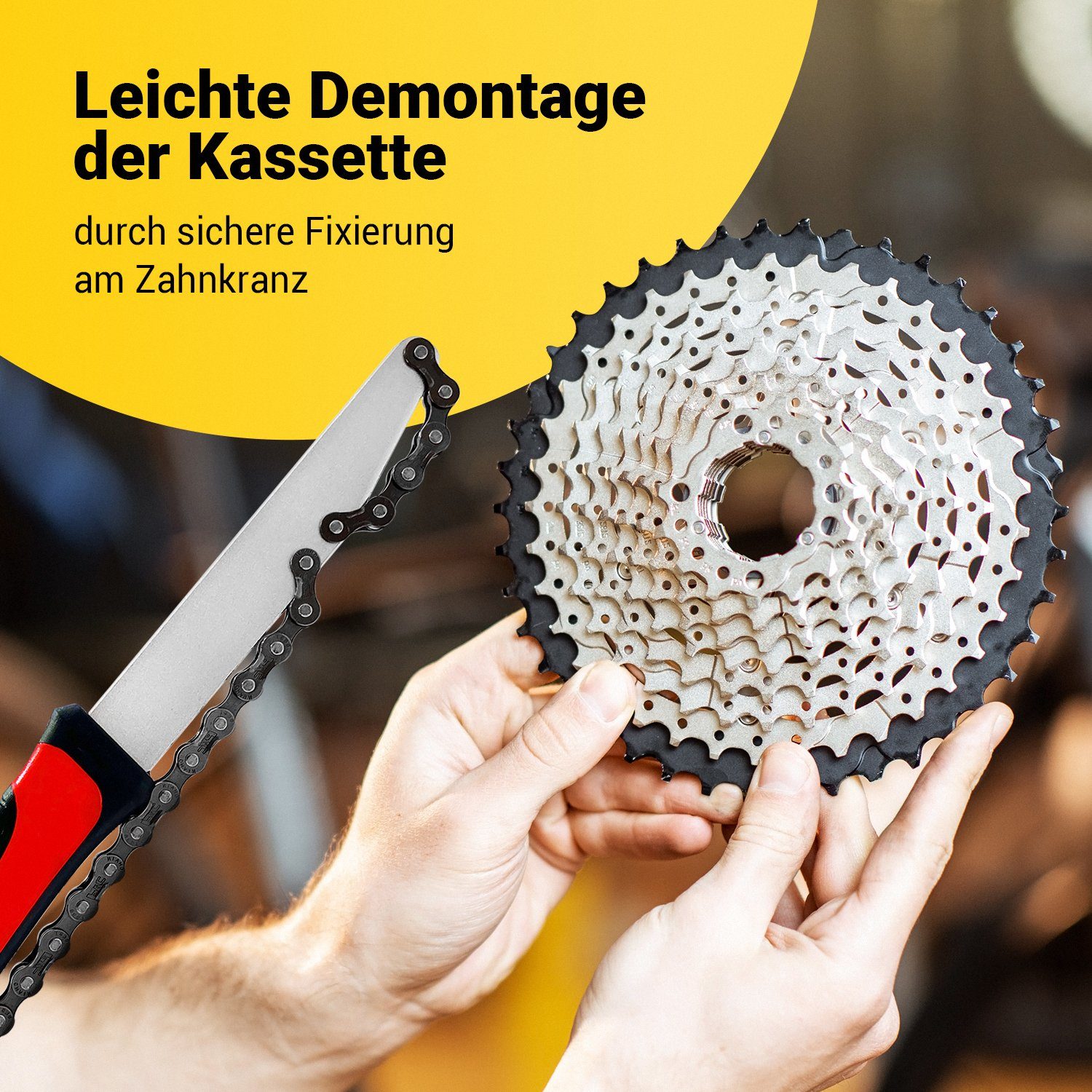 Optio Cycle bicycle tool set, chain whip, bicycle cassette remover