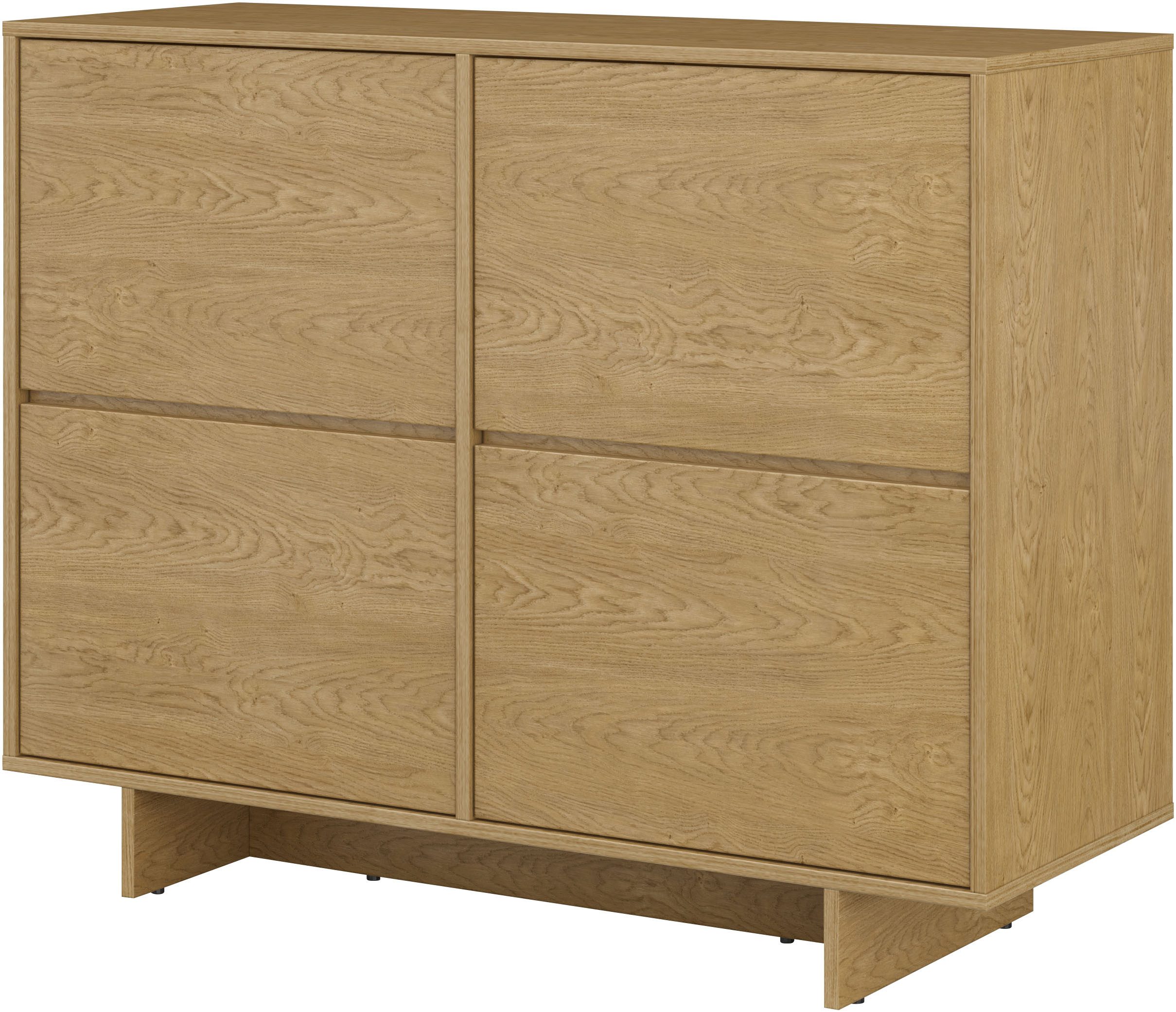 OTTO home Sideboard Tatami, Stilvolle, moderne grifflose Kommode 2 Türen, Breite 111cm, Anrichte mit viel Stauraum, Böden verstellbar, push-to-open-Funktion