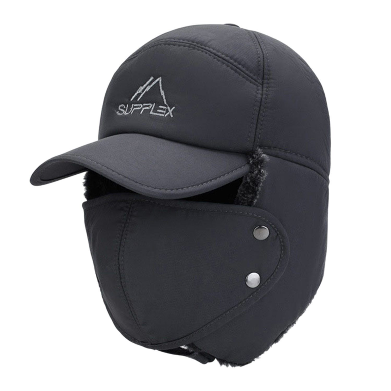 Refttenw Fleecemütze Herren Schirmmütze Innenfutter Wintermütze mit Ohrenwä günstig online kaufen