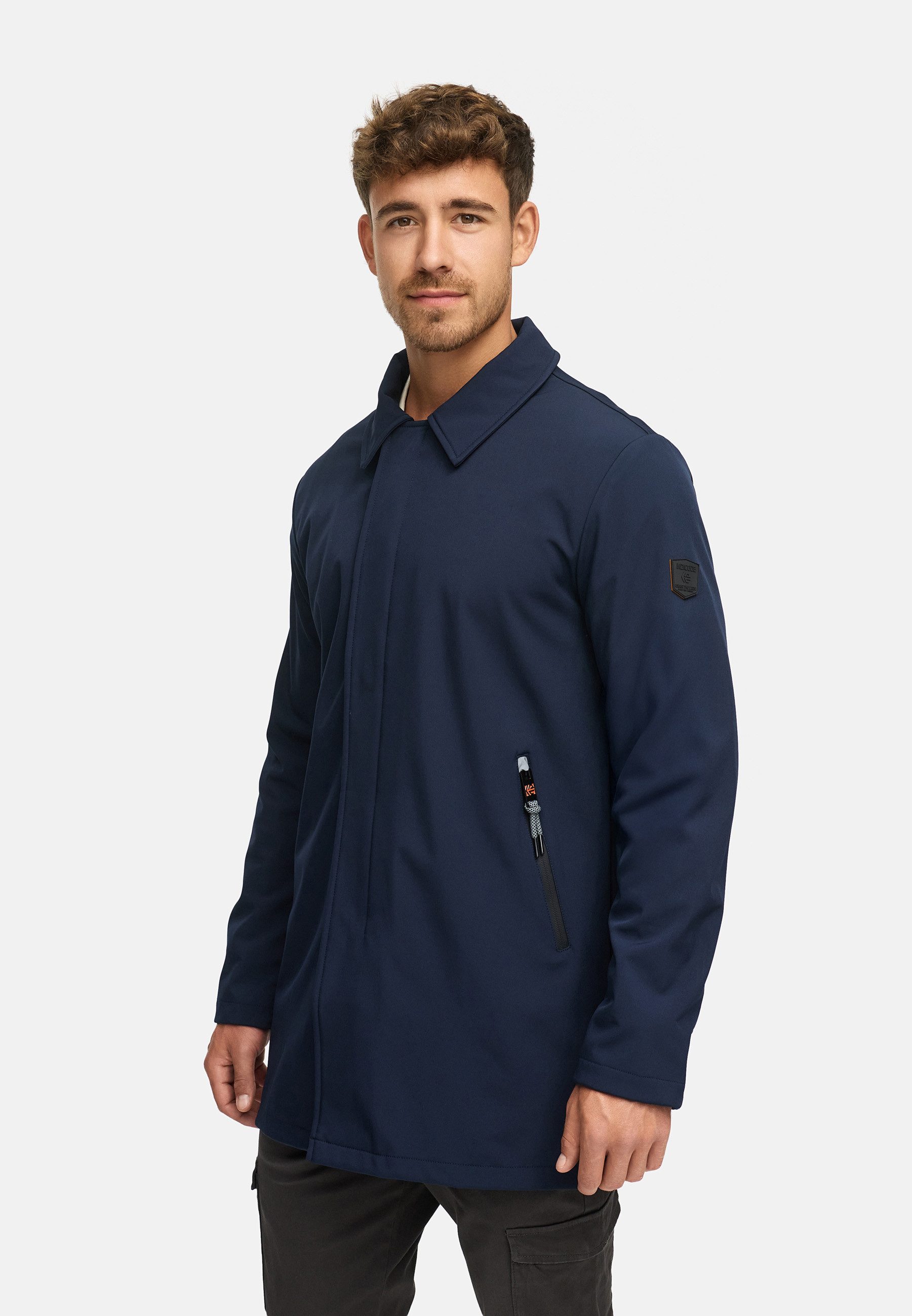 Indicode Trenchcoat Herren INRoute Softshell Mantel Herrenmantel Stylischer Herren Mantel