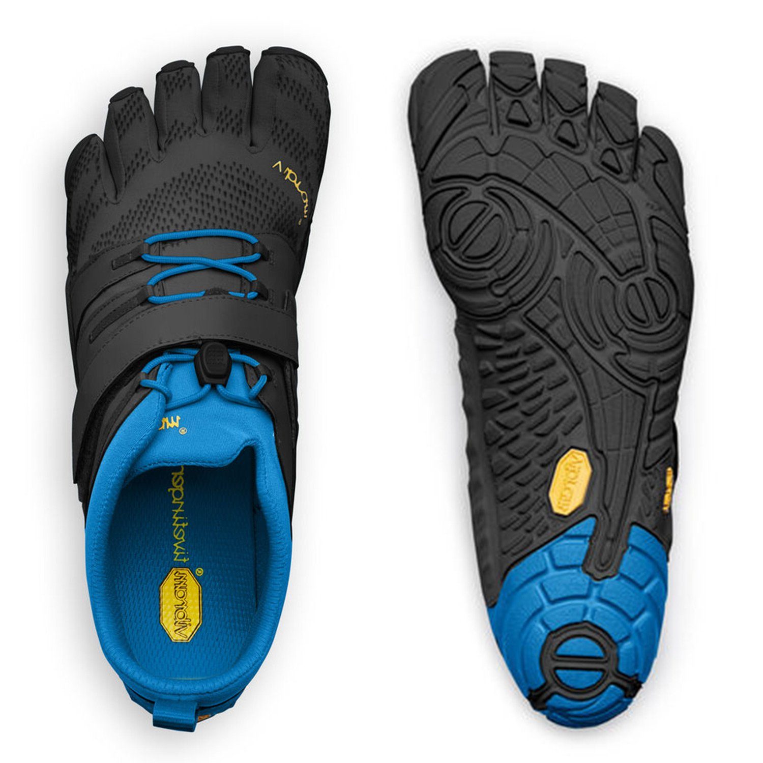 VIBRAM FiveFingers V-Train 2.0 Men Black/Blue - Traingsschuhe / Zehenschuhe Barfußschuh