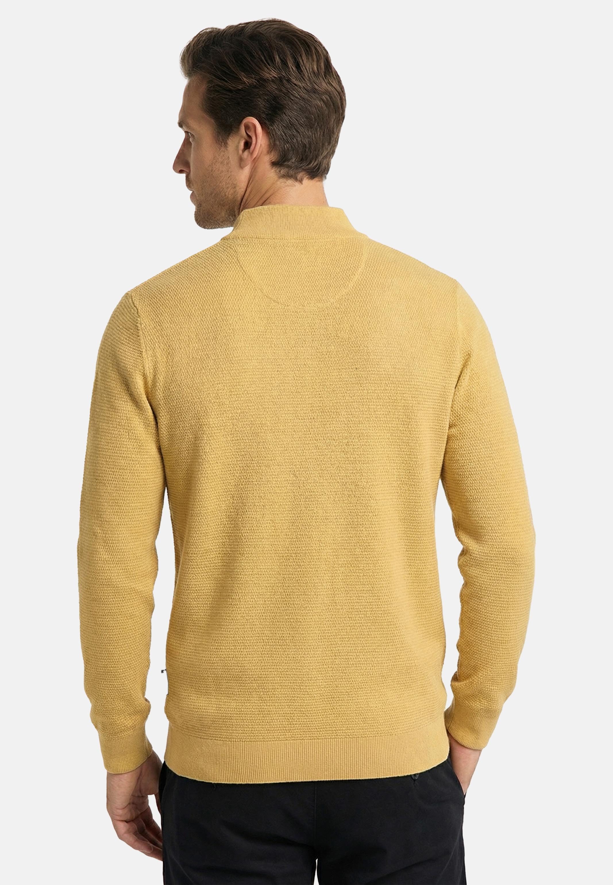 CASAMODA Sweatshirt Basic (1-tlg) Troyer - Baumwolle - Atmungsaktiv - Feine Strickstruktur