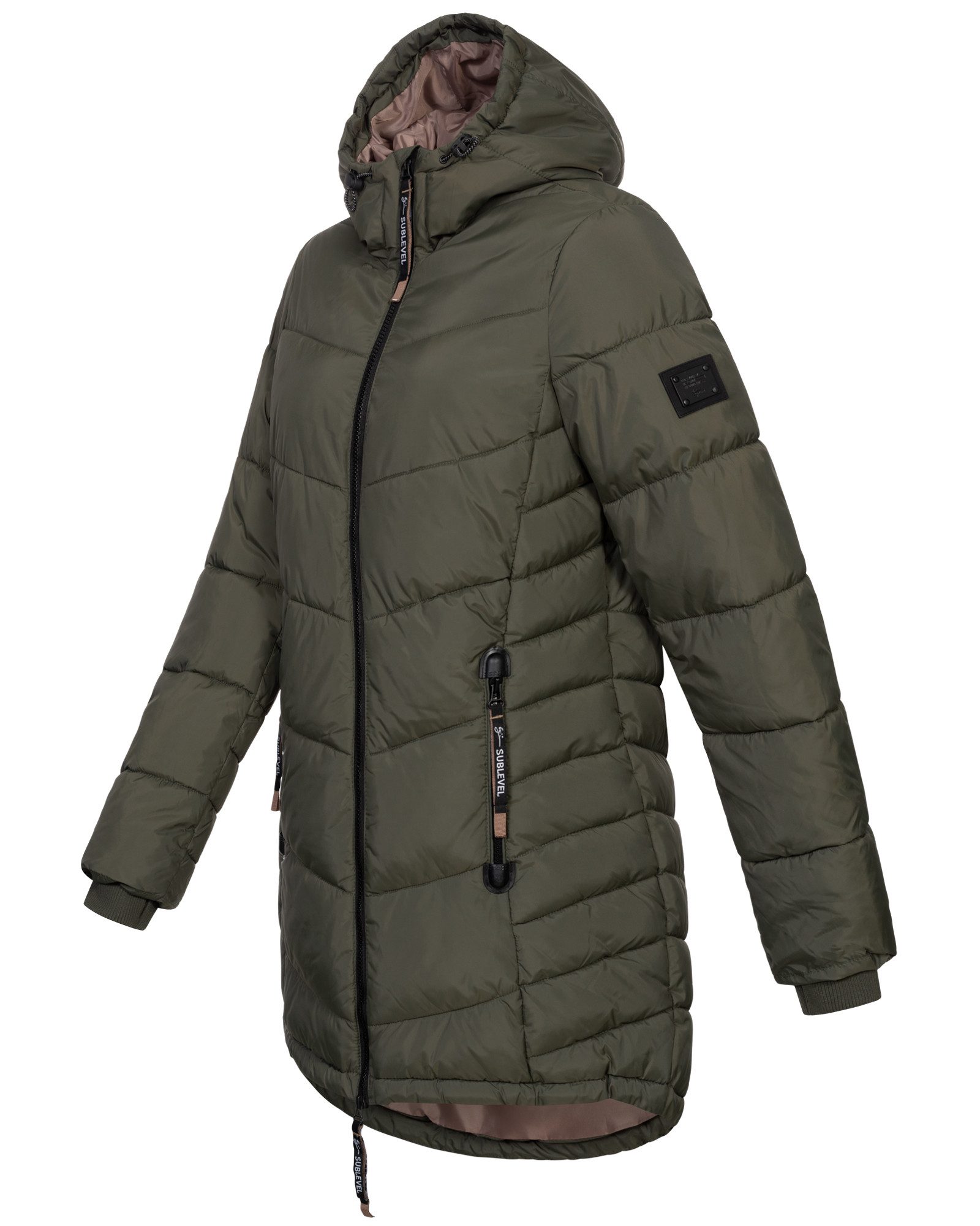 SUBLEVEL Steppjacke Damen Winter Jacke Mantel Parka Steppjacke Steppmantel Wintermantel – Bild 3 von 4