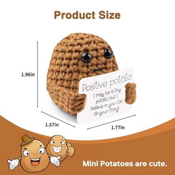 NUODWELL Minipuppe Plüsch Figuren Positive Kreative Strickwolle Kartoffel Puppe Geschenke