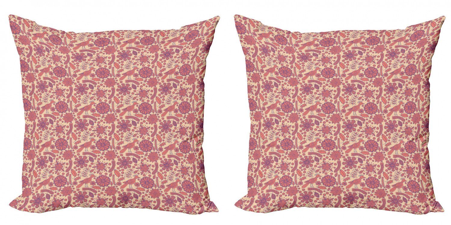 Kissenbezüge Modern Accent Doppelseitiger Digitaldruck, Abakuhaus (2 Stück), Blumen Scandinavian Muster Blumen