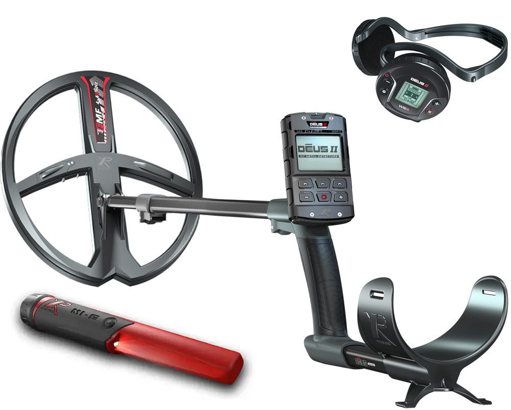 XP Metalldetektor DEUS 2 34 FMF RC WS6 mit MI-6 Pinpointer