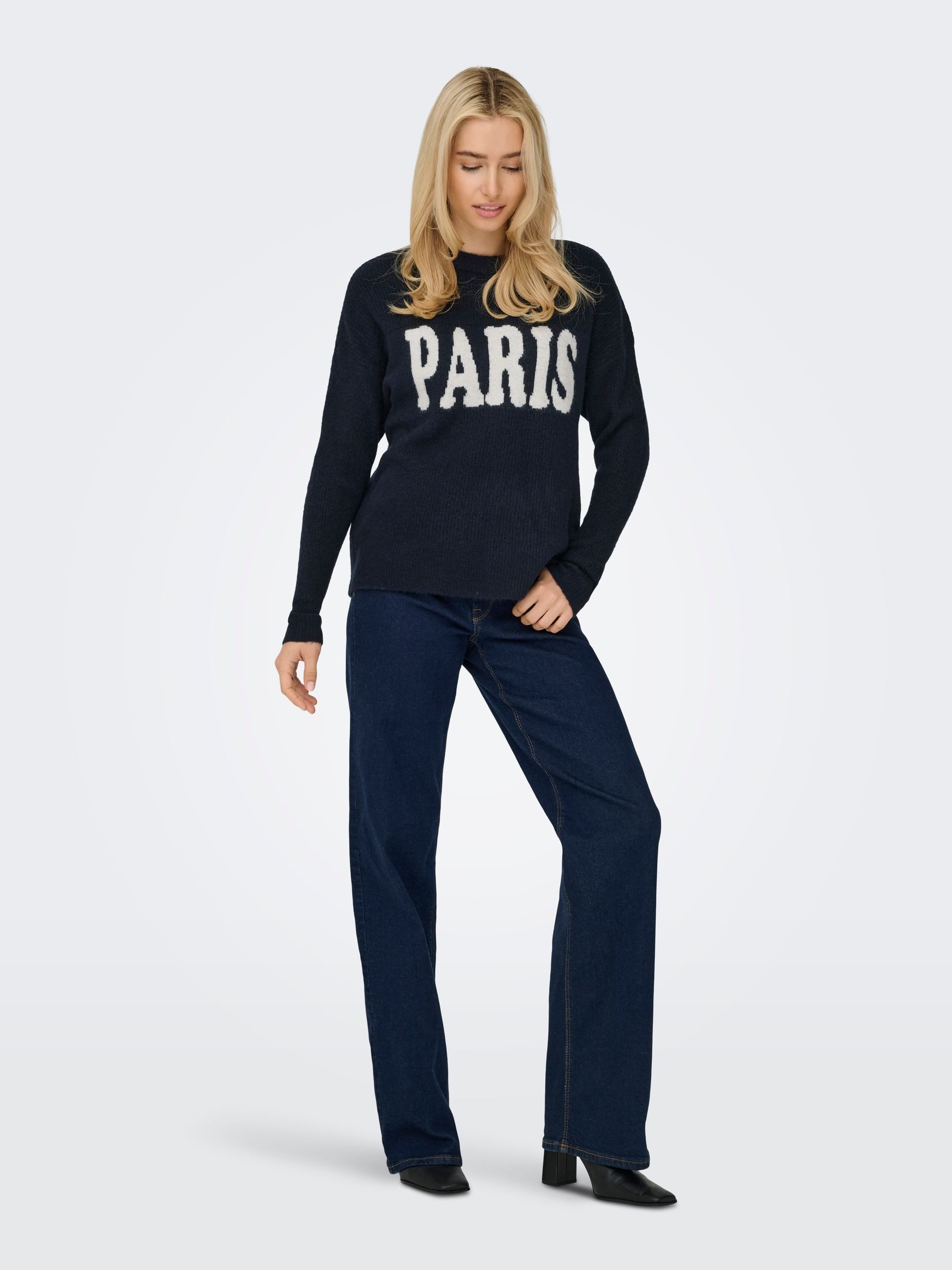 ONLY Strickpullover Eleganter Strickpullover mit Rundhalsausschnitt (1-tlg) günstig online kaufen