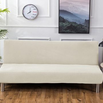 Sofahusse Sofabezug Ohne Armlehnen 3 Sitzer Anti-Rutsch Stretch Sofaüberwurf, Rnemitery
